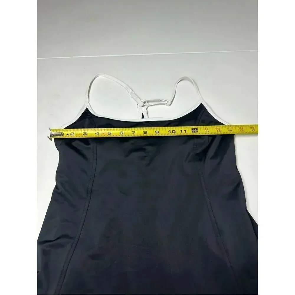 NWOT Love & Sports Womens Size M 8-10 Game On Tennis Dress Black White Trim